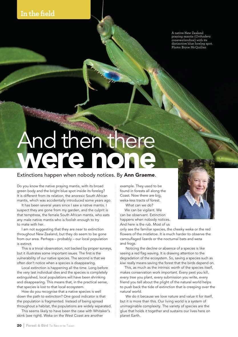Forest and Bird Issue 365 Spring 2017 page 20