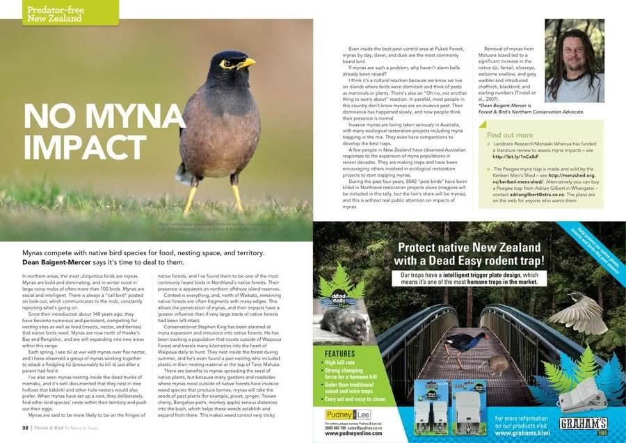 Forest and Bird Issue 365 Spring 2017 pages 32 to 33