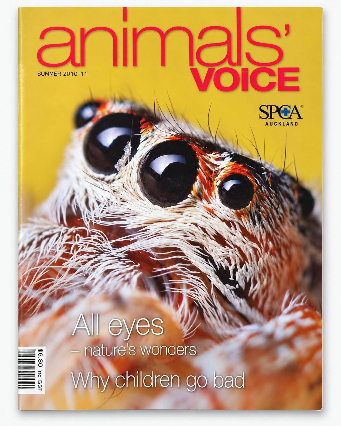 Animals' Voice Summer 2010–11 SPCA Auckland cover